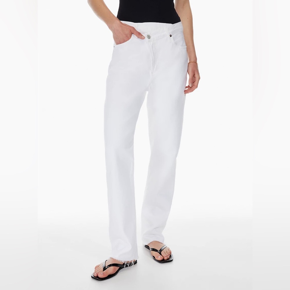 NWT AGOLDE Aritzia Criss Cross Straight Jeans in Element - NEW without tags